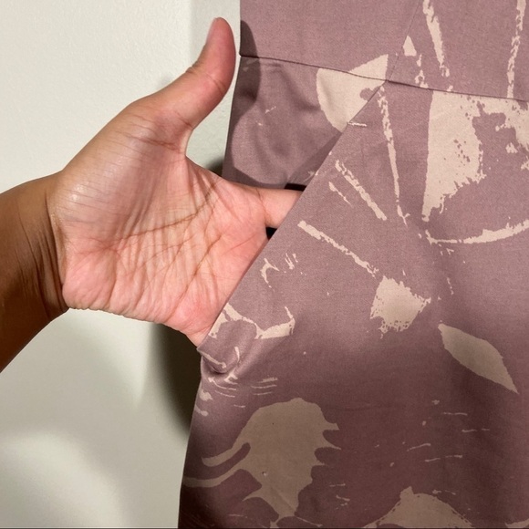 Loft Abstract Print Dress With Pockets - Picture 5 of 5